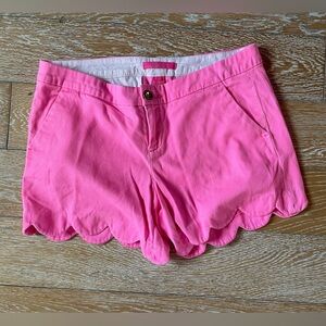 Lilly Pulitzer Pink Scalloped Textured Shorts
